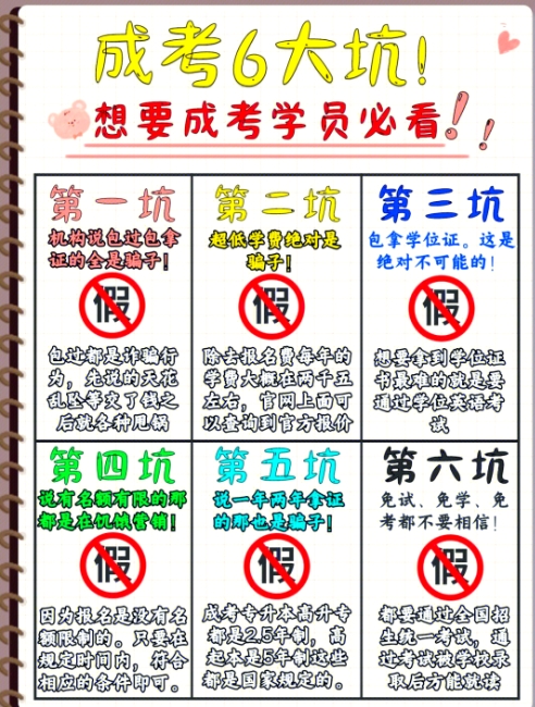 成考避坑指南